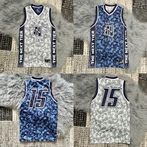 The Next Tier Basketball Reversible‎ Jersey Navy/White Youth Med #15 (MSRP $70)